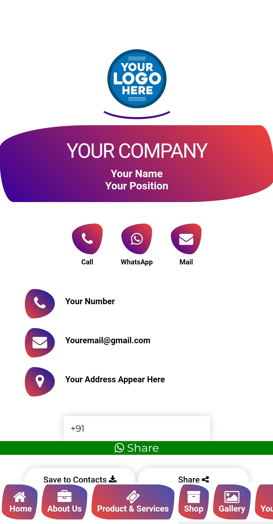 Minimal Template